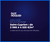 Prix au m² rue par rue à Saint-Cyprien : de 2 066 à 4 525 €/m² selon votre adresse